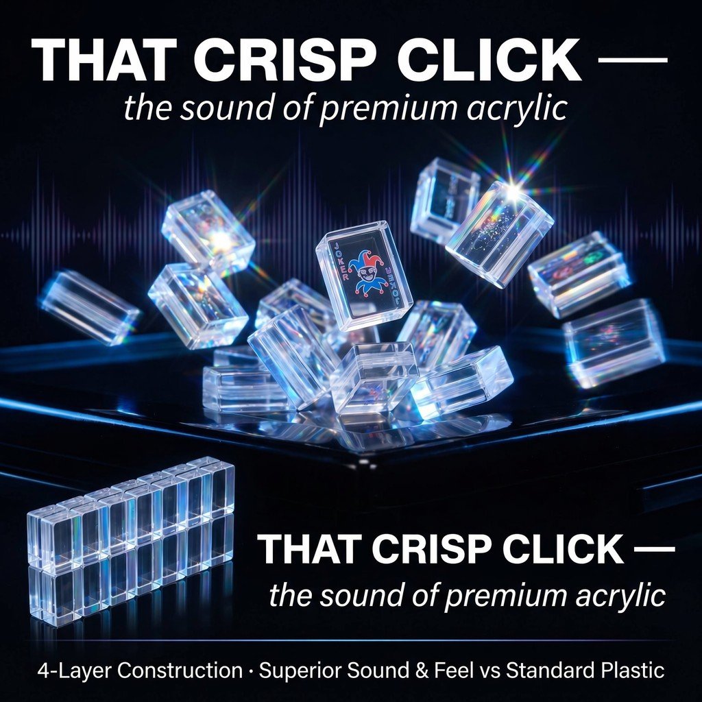 4-Layer Crystal Clear Acrylic Mahjong Sets – 166 Tiles for B2B Supply — view 3