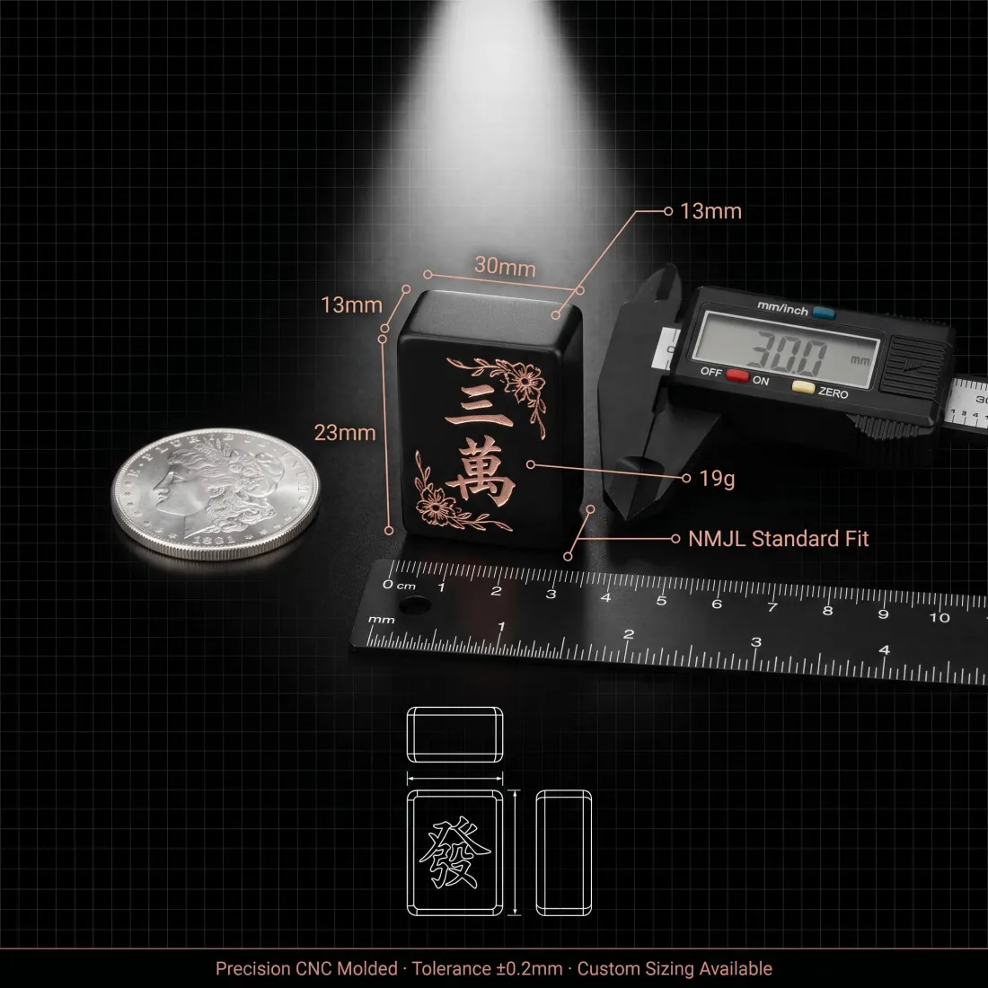 Black Acrylic Mahjong Sets – 166 Tiles for B2B Supply — view 6