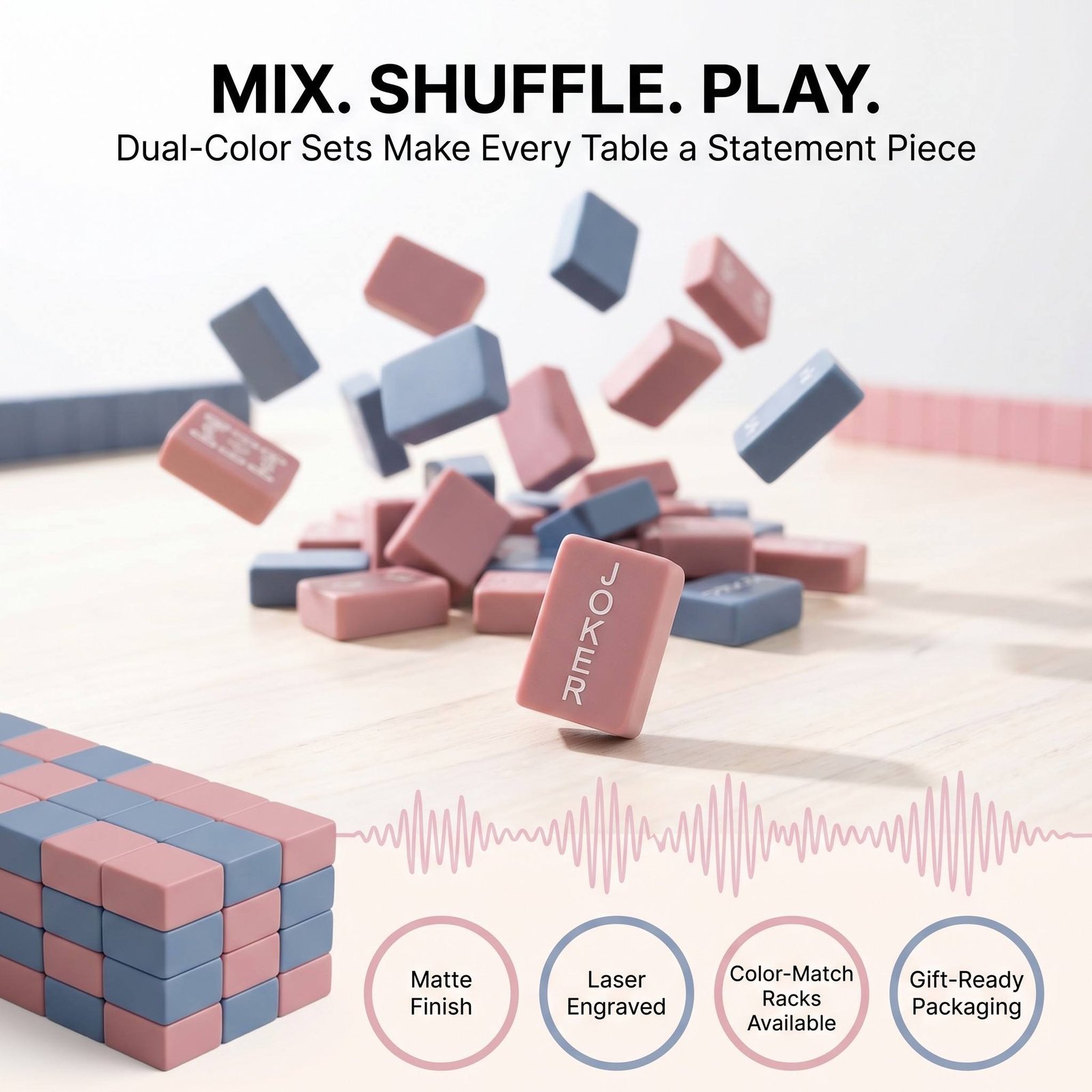 Signature Acrylic Mahjong Sets – 166 Tiles for B2B Supply — view 4