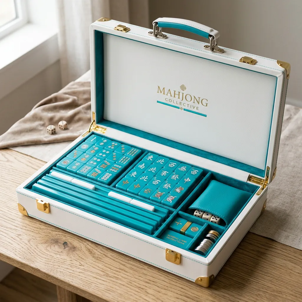 4-Layer Acrylic Mahjong Sets – 166 Tiles for B2B Supply — production and detail photo