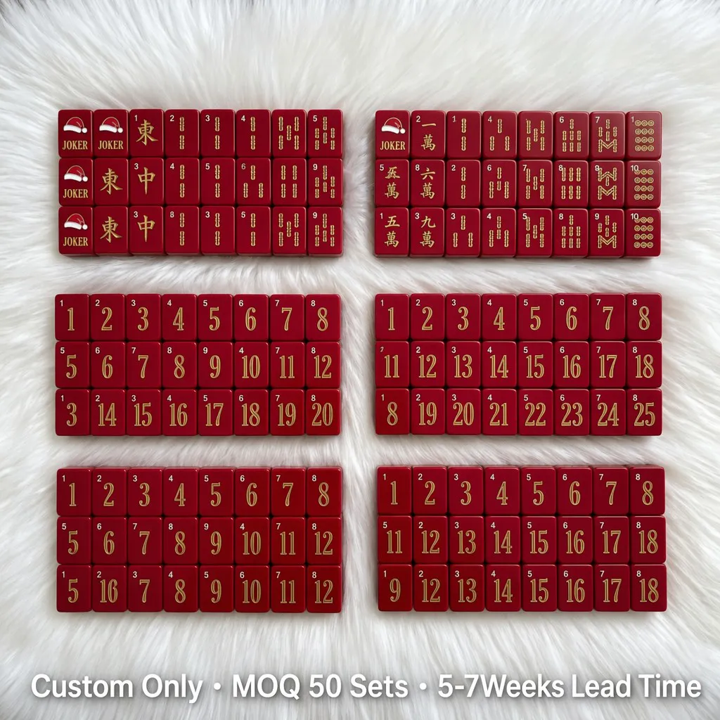 Hot-Sale Acrylic Mahjong Sets – 166 Tiles for B2B Supply