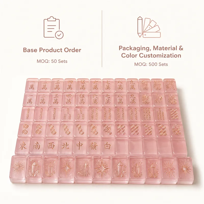 Rose Lucite Mahjong Sets – 166 Tiles for B2B Supply — view 4