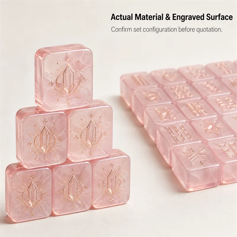 Rose Lucite Mahjong Sets – 166 Tiles for B2B Supply — view 6