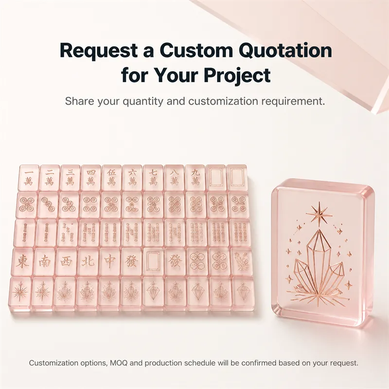 Rose Lucite Mahjong Sets – 166 Tiles for B2B Supply — view 7