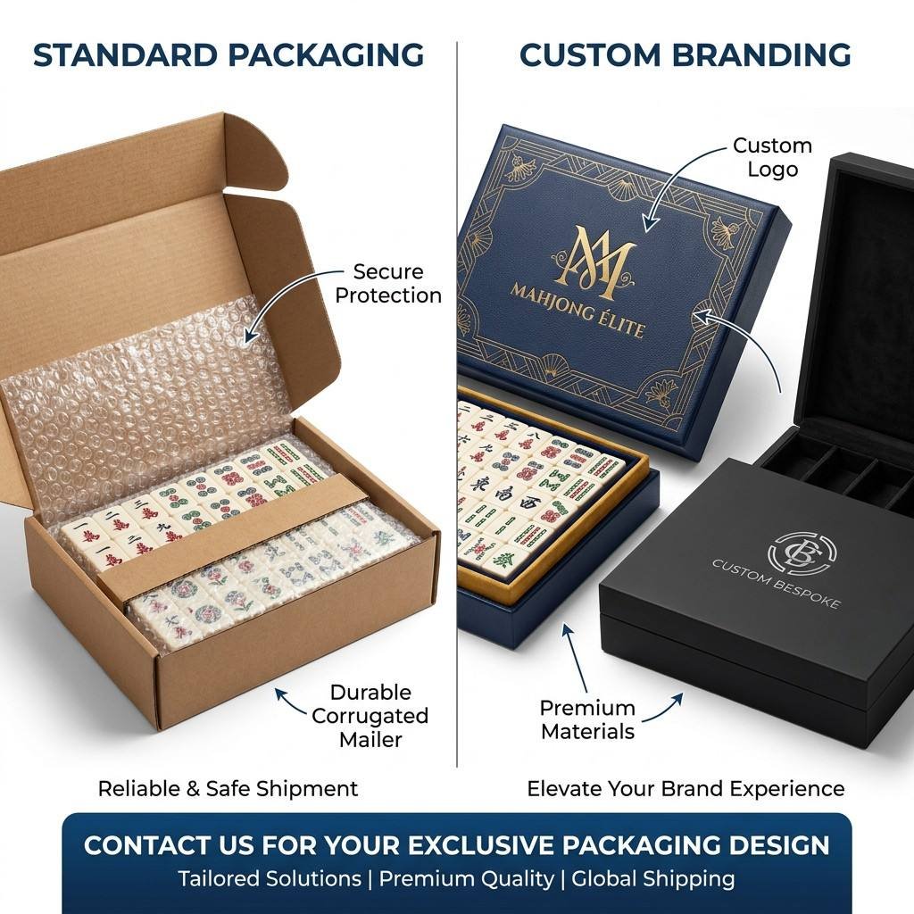 Modern Acrylic Mahjong Sets – 166 Tiles for B2B Supply (CS-040) — production and detail photo