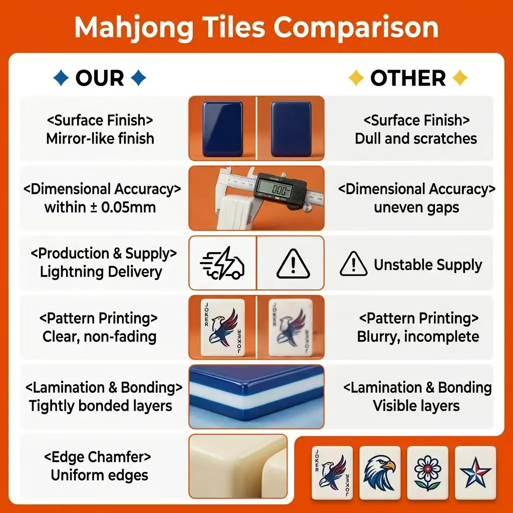 Engraved Detail Acrylic Mahjong Sets – 166 Tiles for B2B Supply — view 5