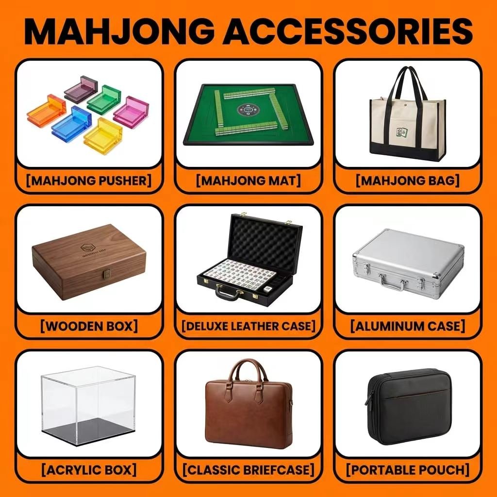 Pink Black Acrylic Mahjong Sets – 166 Tiles for B2B Supply — view 7