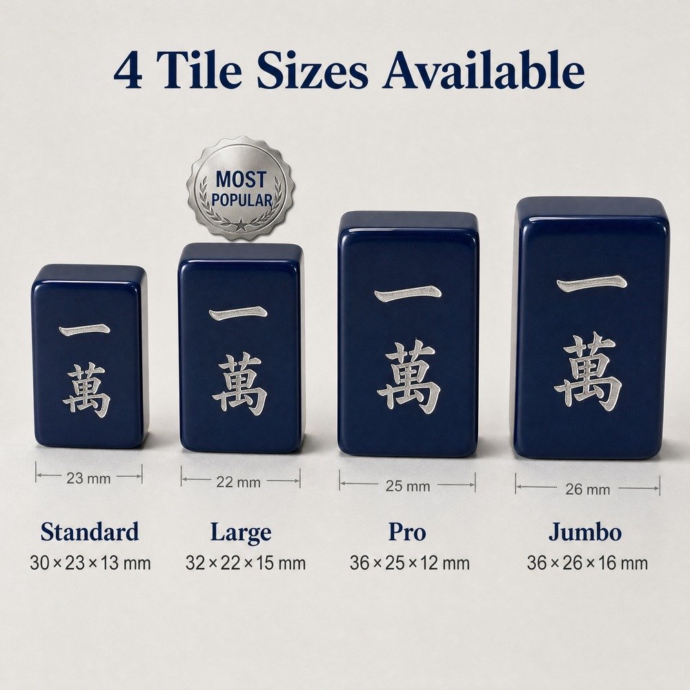 Navy Acrylic Mahjong Sets – 160 Tiles for B2B Supply — view 4