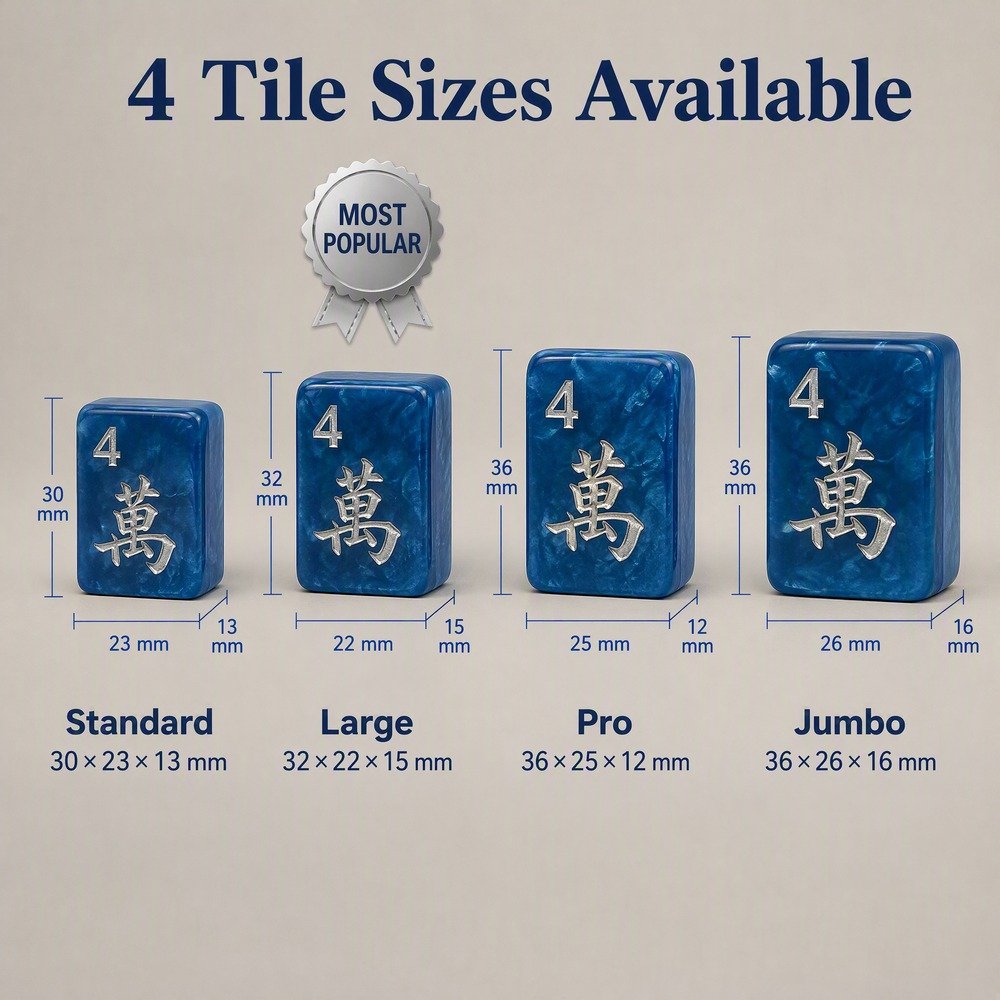 Luxury Blue Acrylic Mahjong Sets – 160 Tiles for B2B Supply — view 4