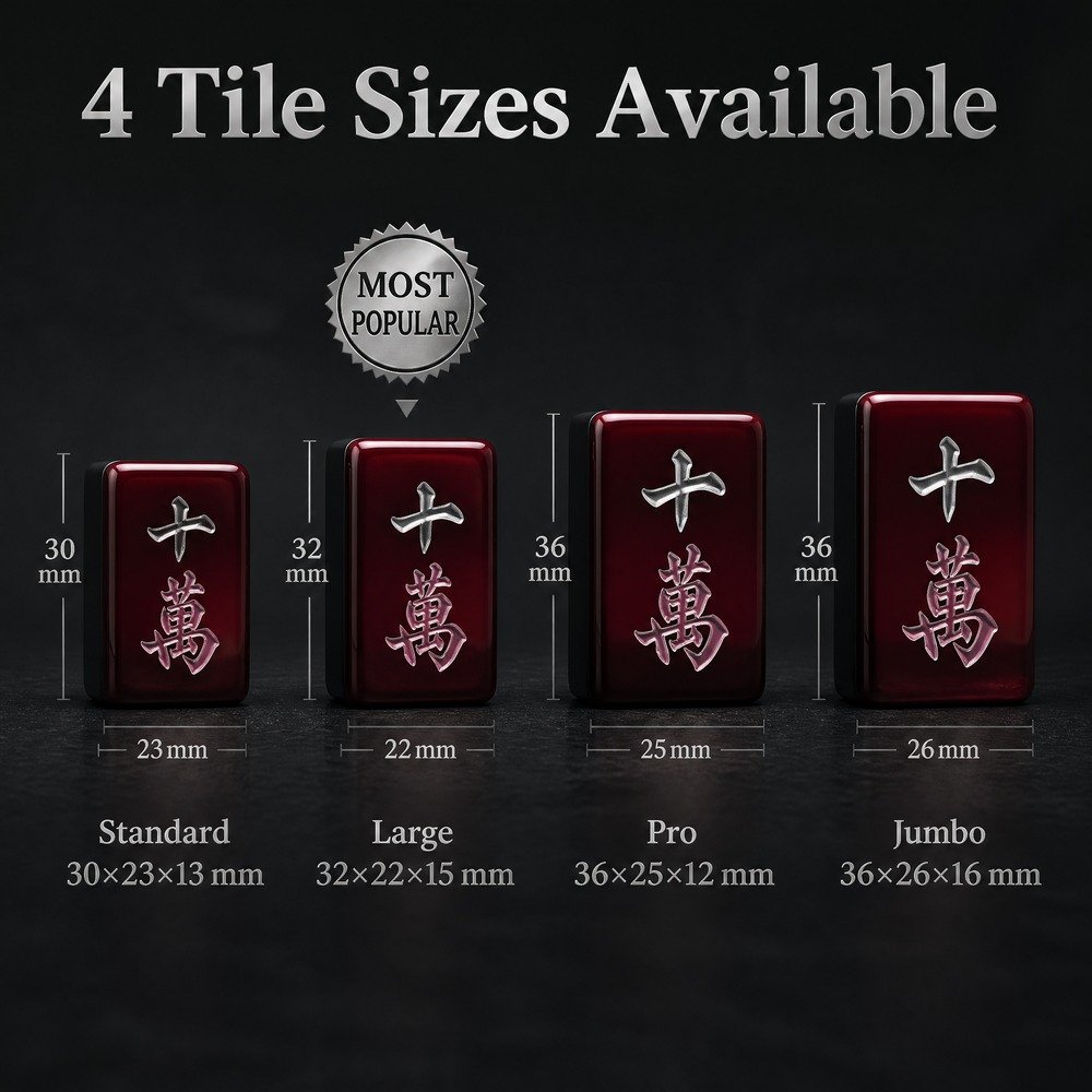 Wine Red Acrylic Mahjong Sets – 160 Tiles for B2B Supply — view 3
