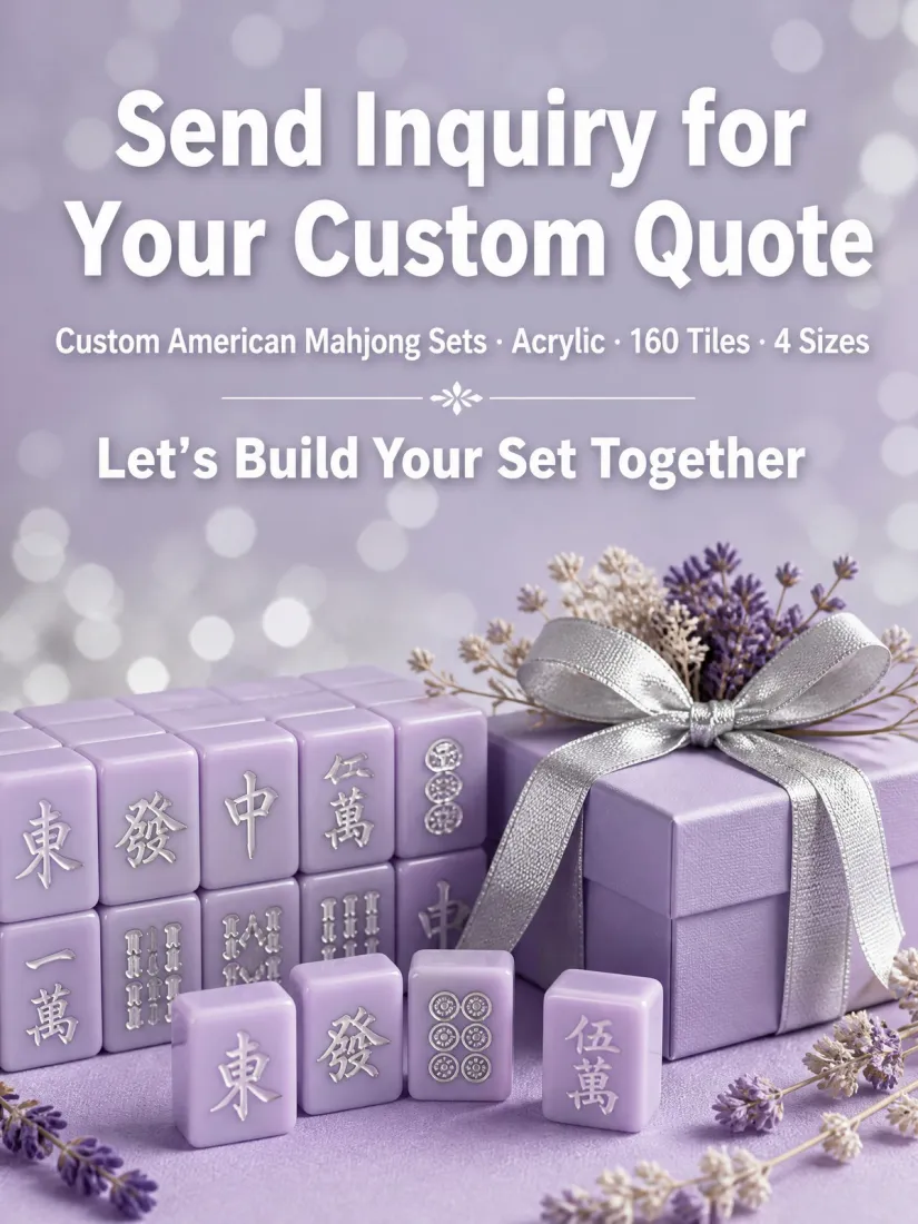 4-Layer Acrylic Mahjong Sets – 160 Tiles for B2B Supply (CS-118) — production and detail photo