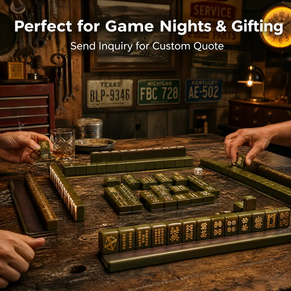 Green Acrylic Mahjong Sets – 160 Tiles for B2B Supply (CS-128) — view 6