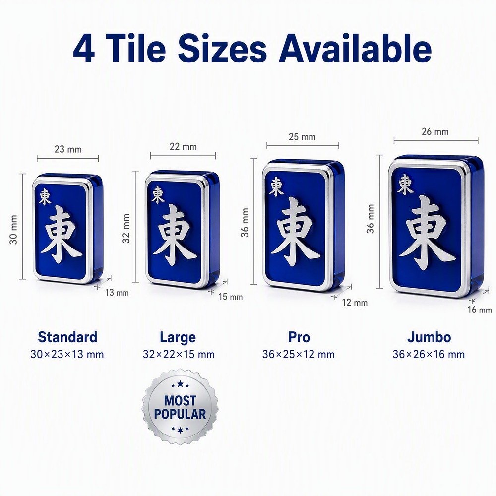 Deep Engraving Blue Acrylic Mahjong Sets – 160 Tiles for B2B Supply — view 3