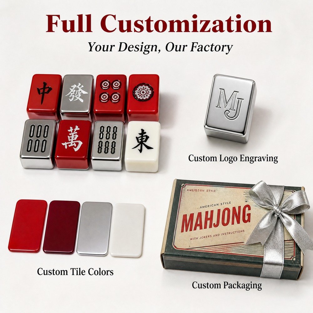 Red Acrylic Mahjong Sets – 160 Tiles for B2B Supply — view 4