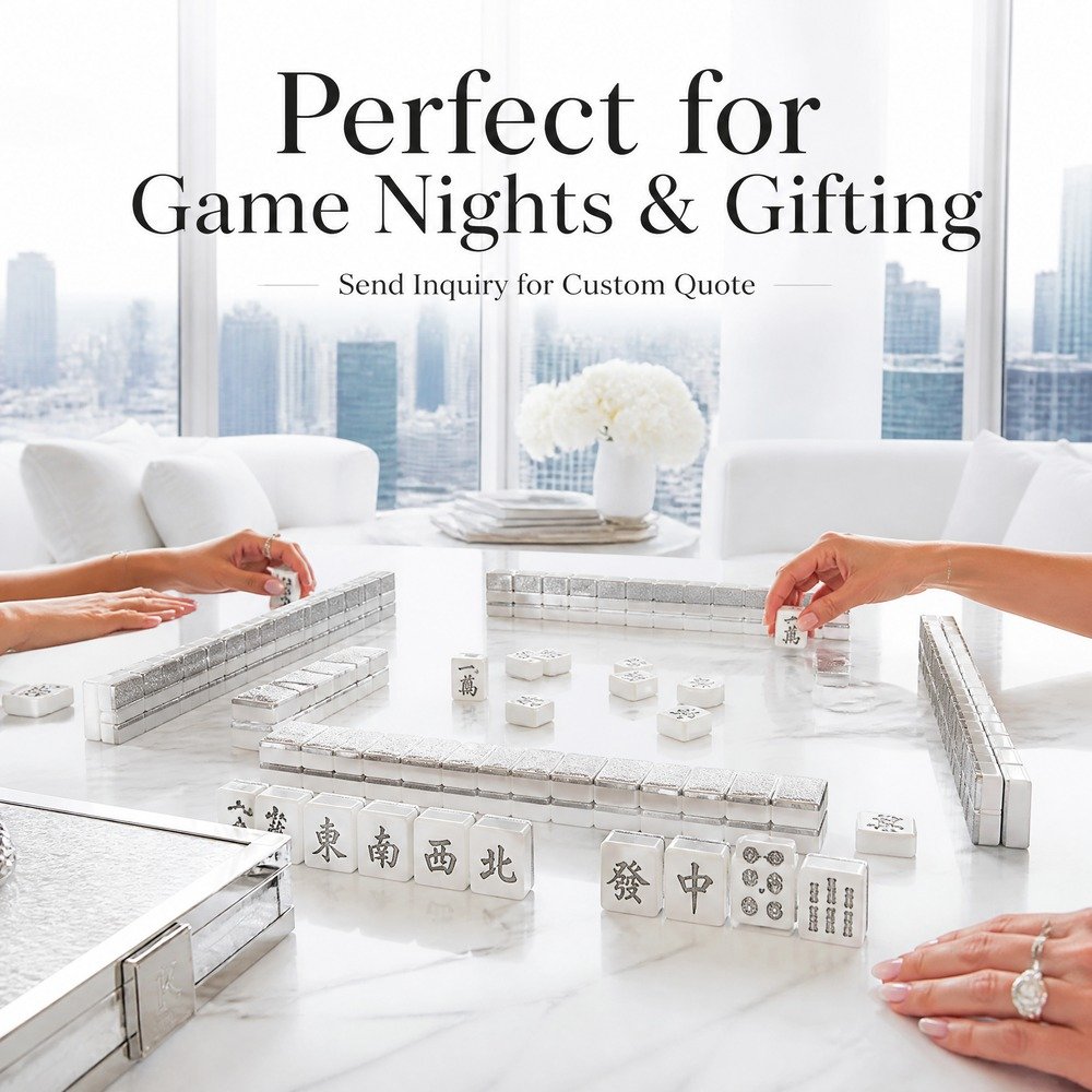 White Acrylic Mahjong Sets – 160 Tiles for B2B Supply — view 5