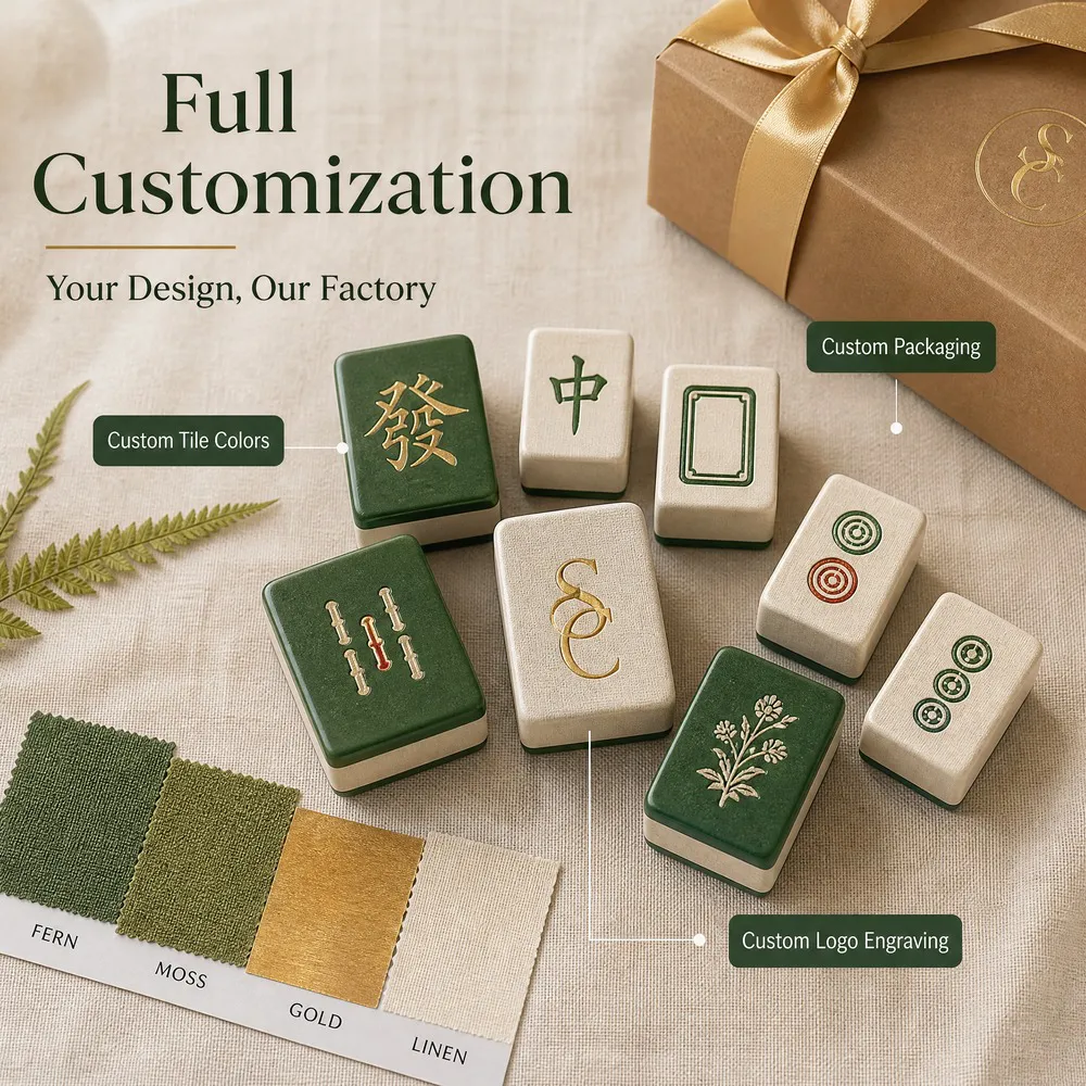 Green Acrylic Mahjong Sets – 160 Tiles for B2B Supply (CS-148) — view 4